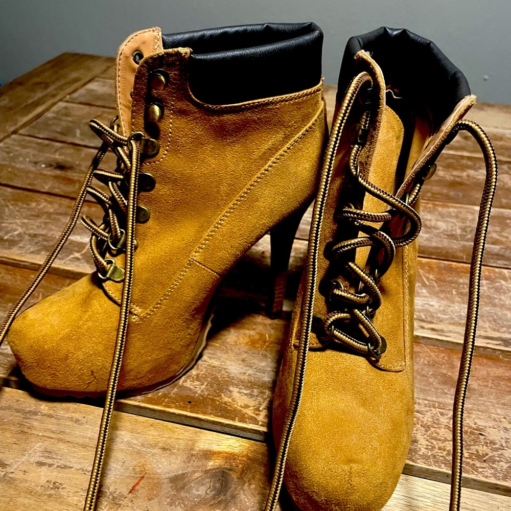 These boots are super cute make you feel tall have a really high heel